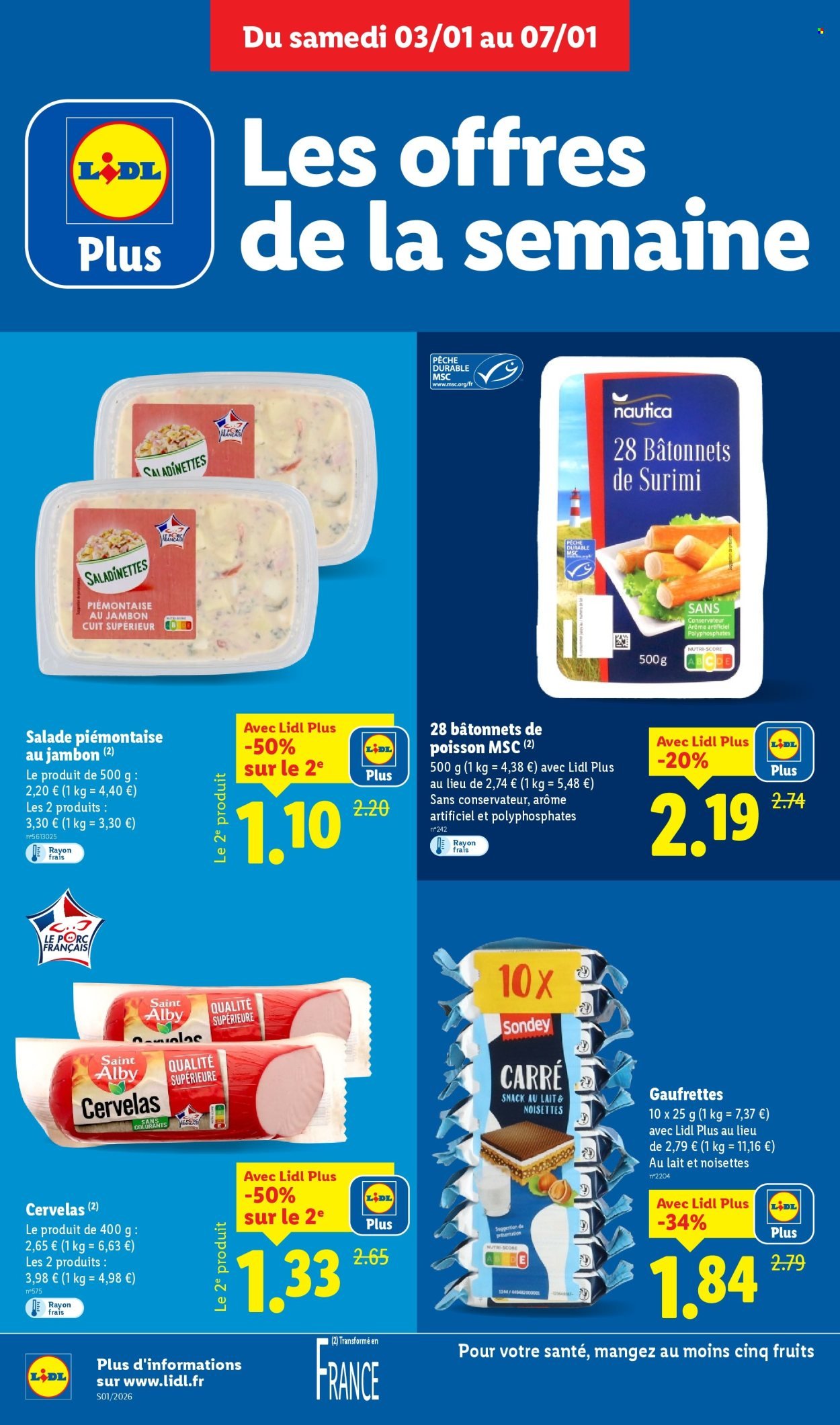 Catalogue LIDL - Les promos de la semaine (2026-01-03 - 2026-01-07)