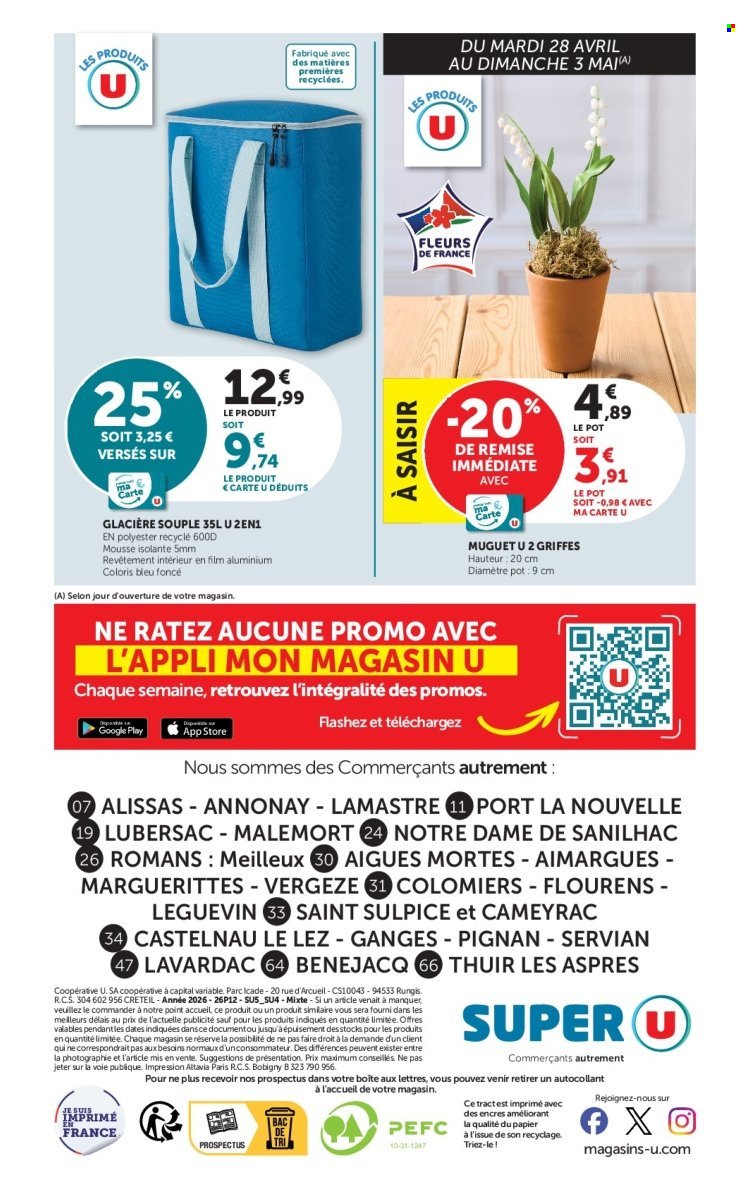 Catalogue SUPER U - Les prix bas de la semaine (2026-04-28 - 2026-05-10)
