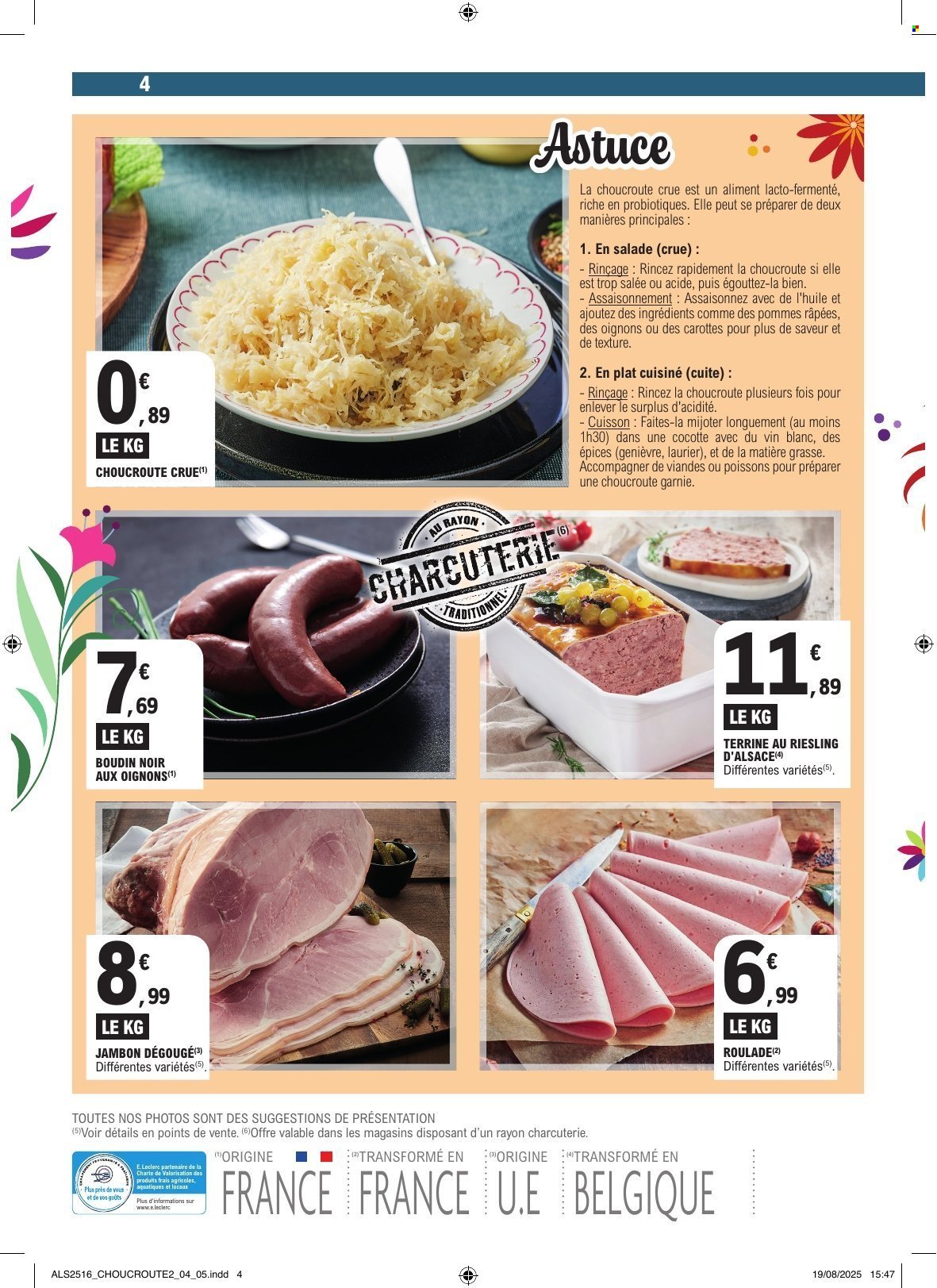 Catalogue E.LECLERC - ALSACE CHOUCROUTE (2025-09-23 - 2025-09-27)