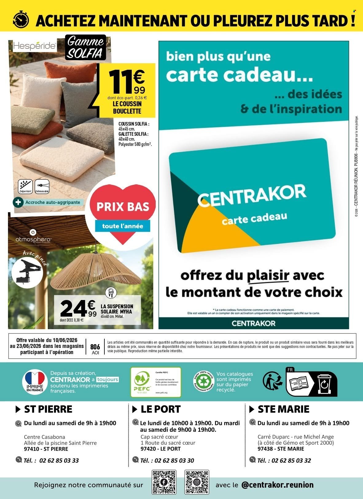 Catalogue CENTRAKOR - Du mercredi 10 juin 2026