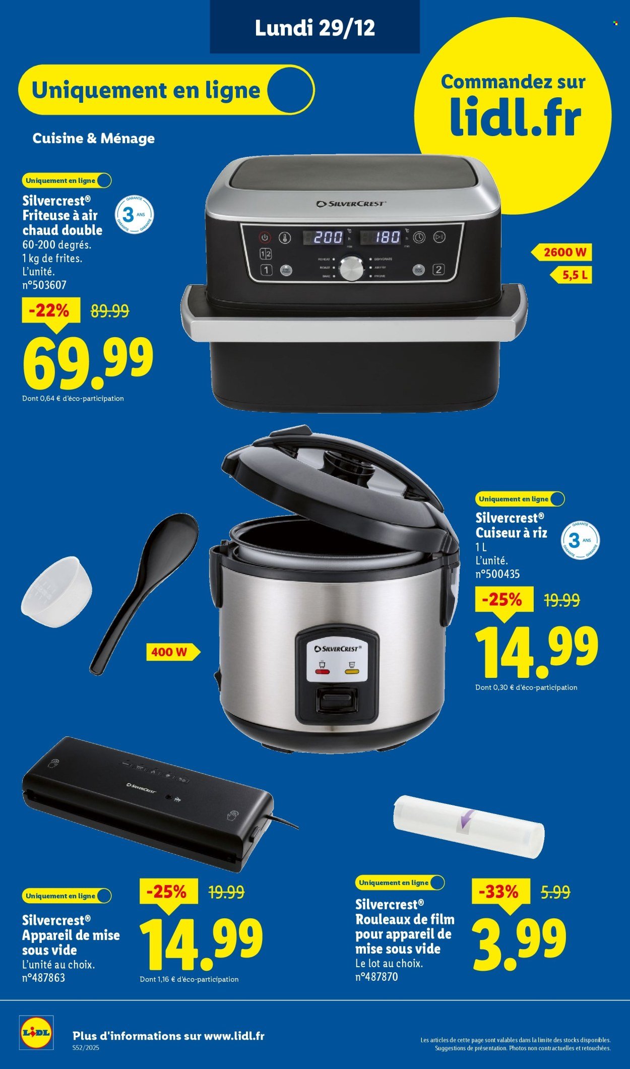 Catalogue LIDL - Les bonnes affaires Exclu Web (2025-12-29 - 2026-01-03)