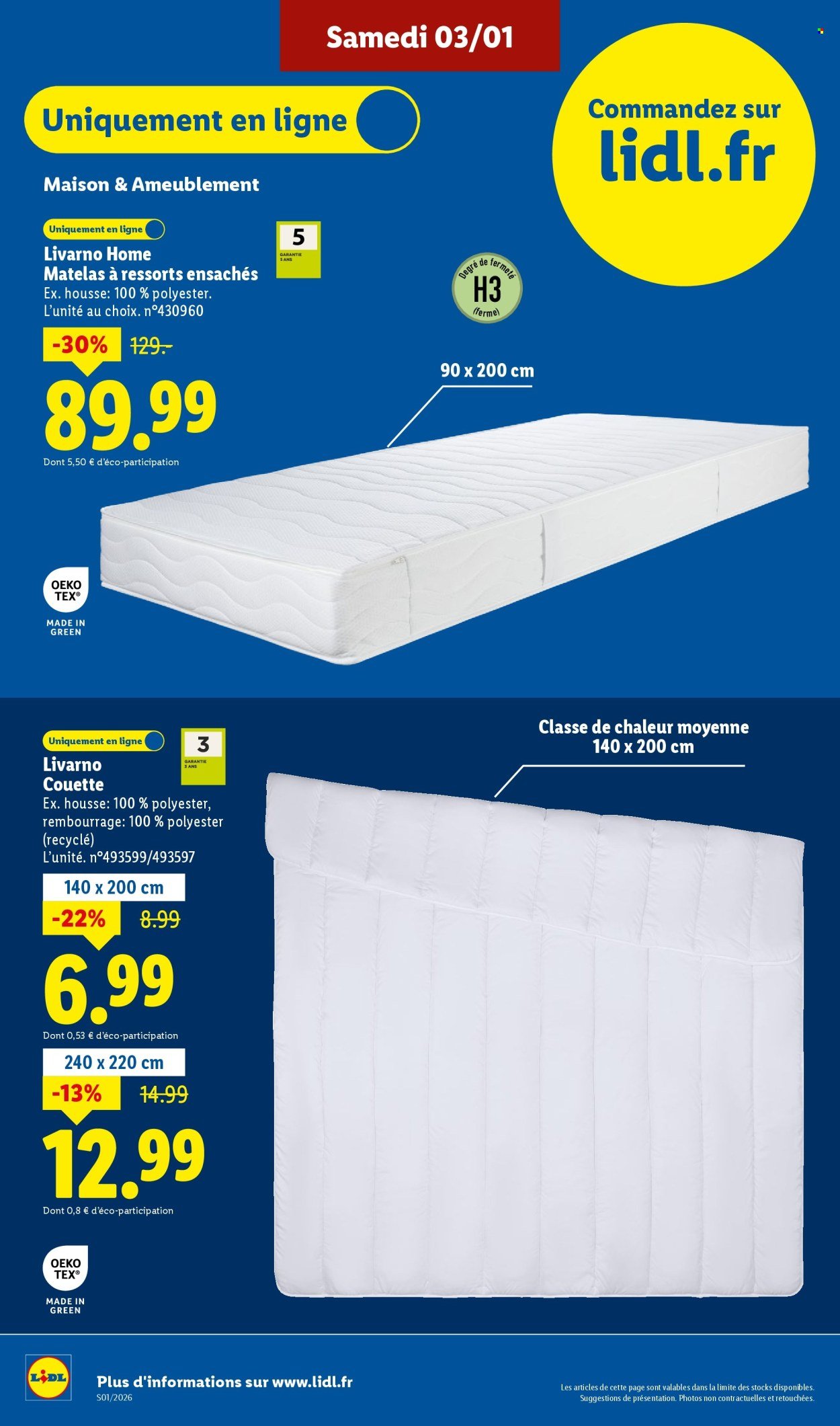 Catalogue LIDL - Les bonnes affaires Exclu Web (2025-12-29 - 2026-01-03)