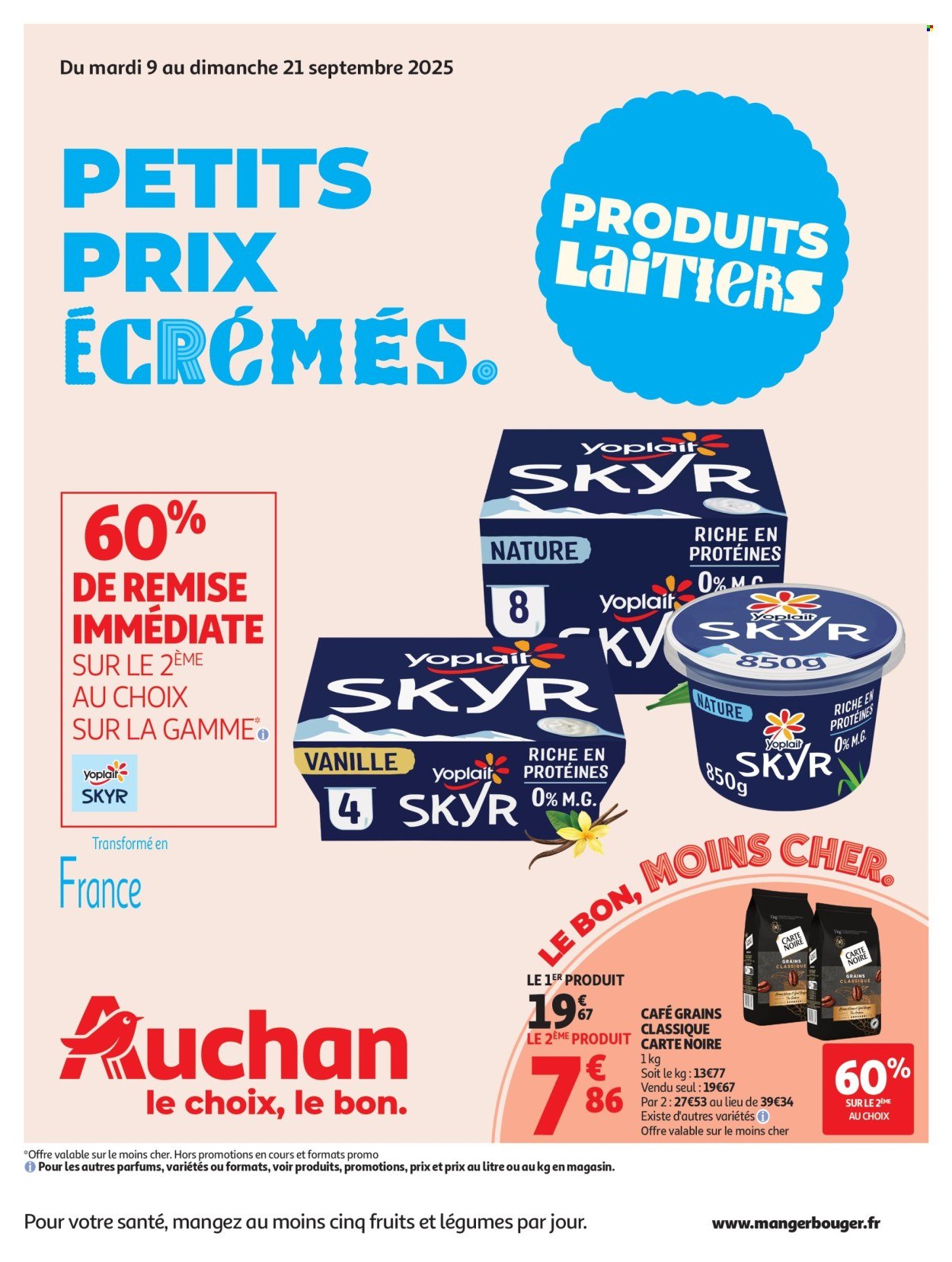 Catalogue AUCHAN - Petits prix écrémés (2025-09-09 - 2025-09-21)