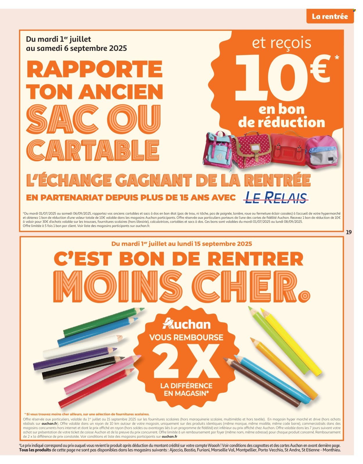 Catalogue AUCHAN - Rentrée des classes : c'est bon de rentrer moins cher (2025-08-19 - 2025-09-07)