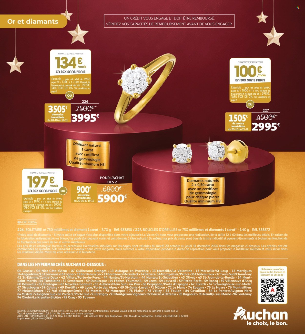 Catalogue AUCHAN - Bijoux pour les fêtes