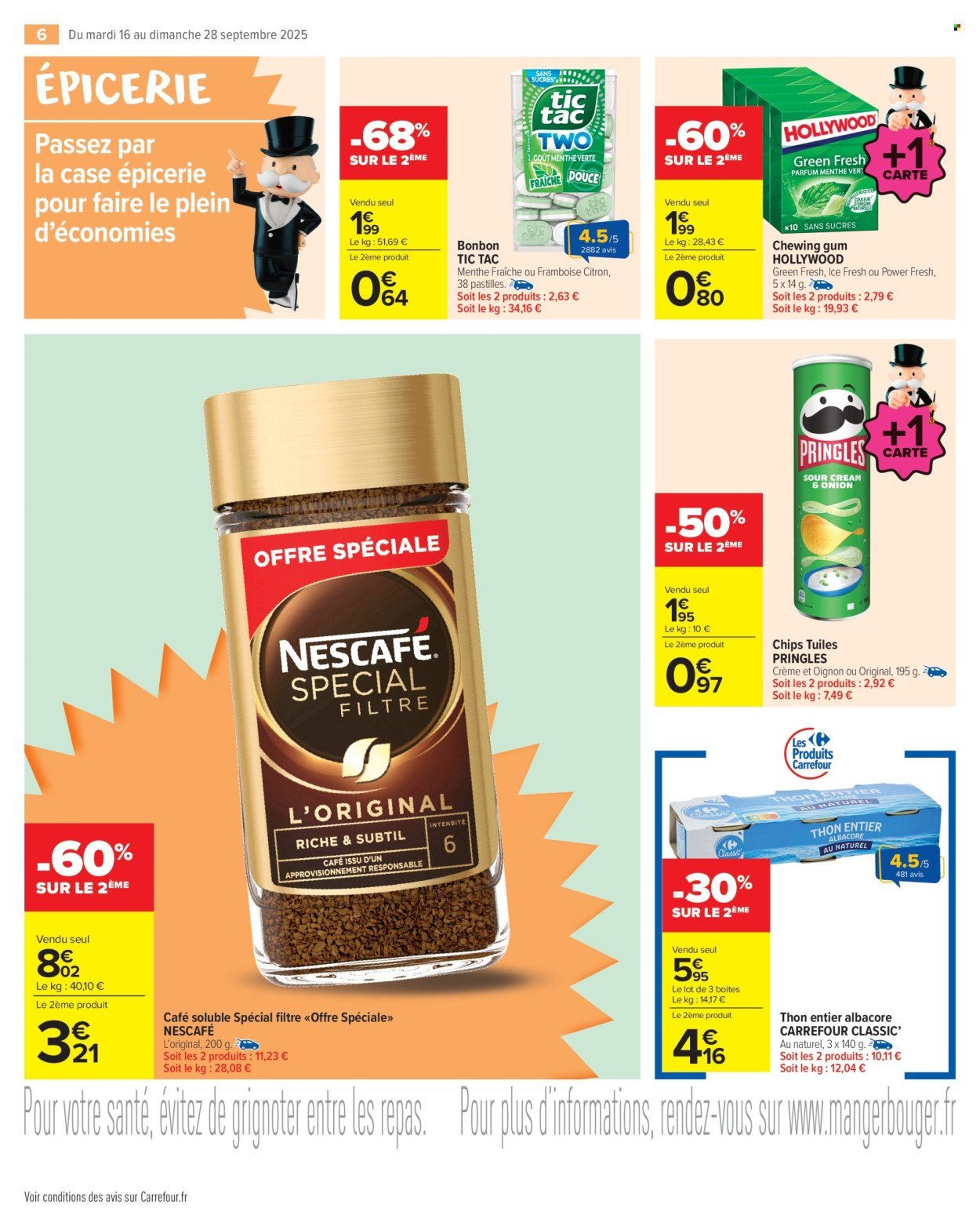 Catalogue CARREFOUR MARKET - LE MOIS MONOPOLY 80% SUR LE 2ÈME (2025-09-16 - 2025-09-28)