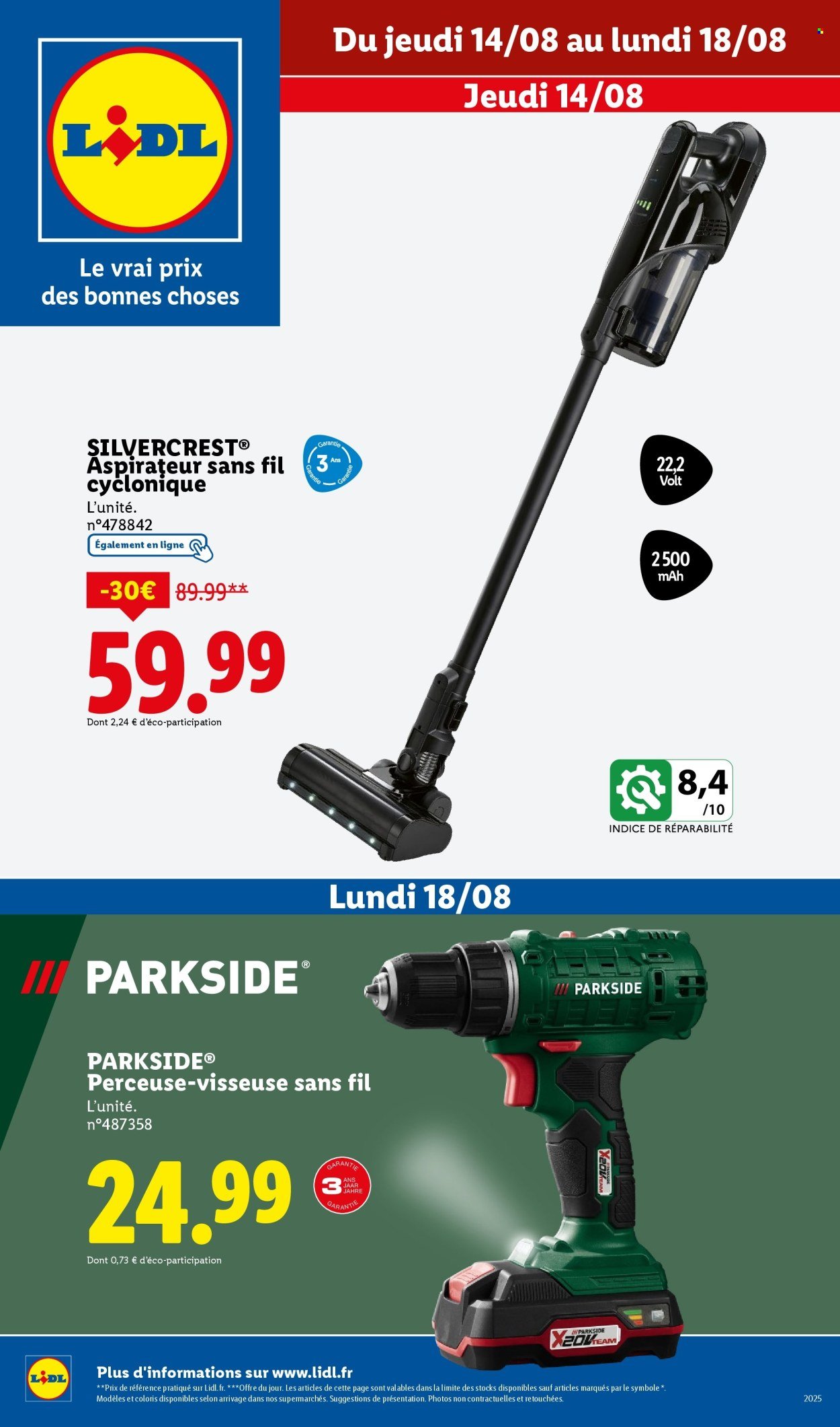 Catalogue LIDL - Les bonnes affaires de la semaine (2025-08-14 - 2025-08-18)