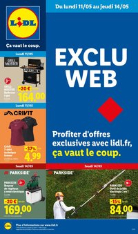 Catalogue LIDL - Les Exclu Web de la semaine