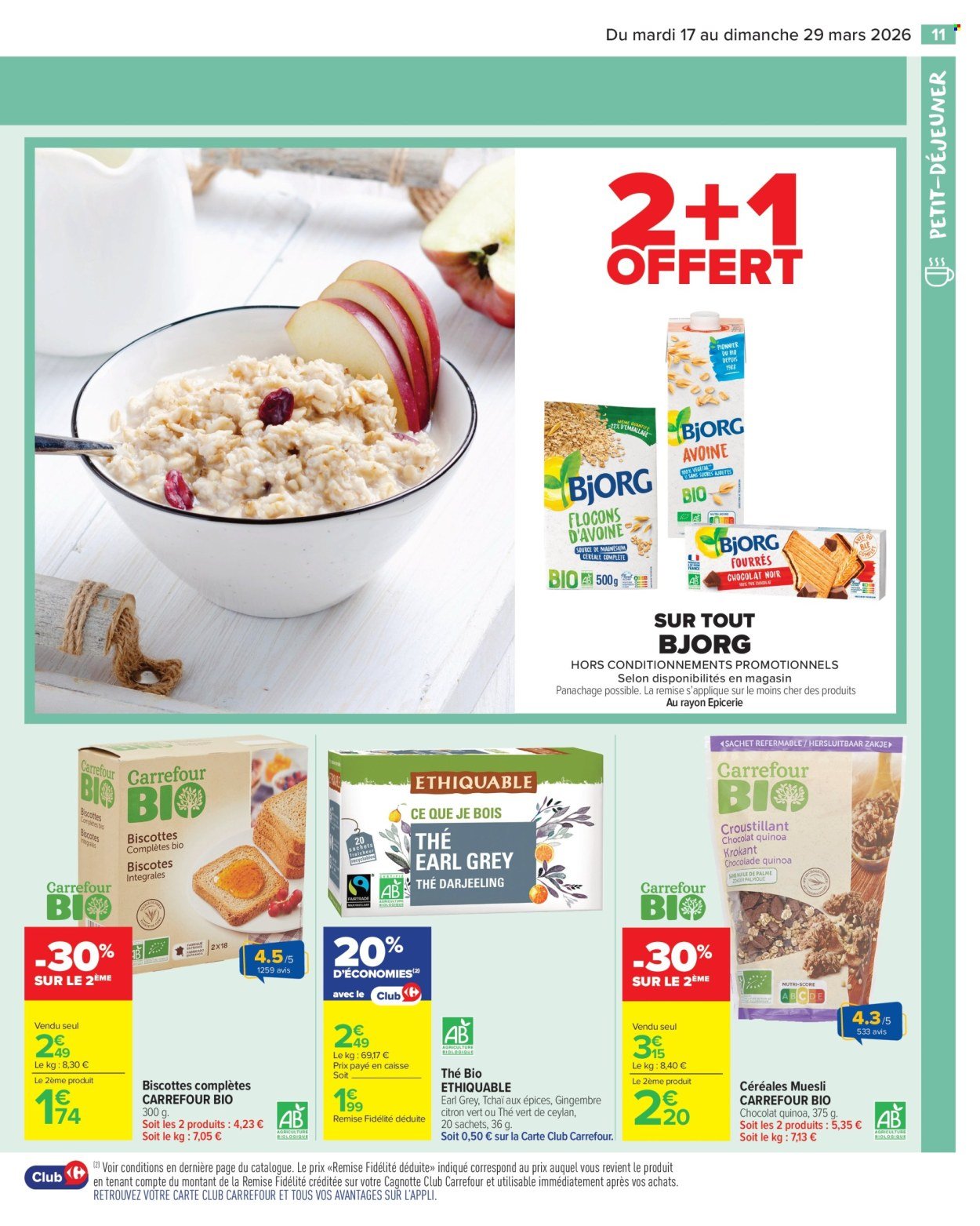 Catalogue CARREFOUR MARKET - PETIT DÉJEUNER (2026-03-17 - 2026-03-29)
