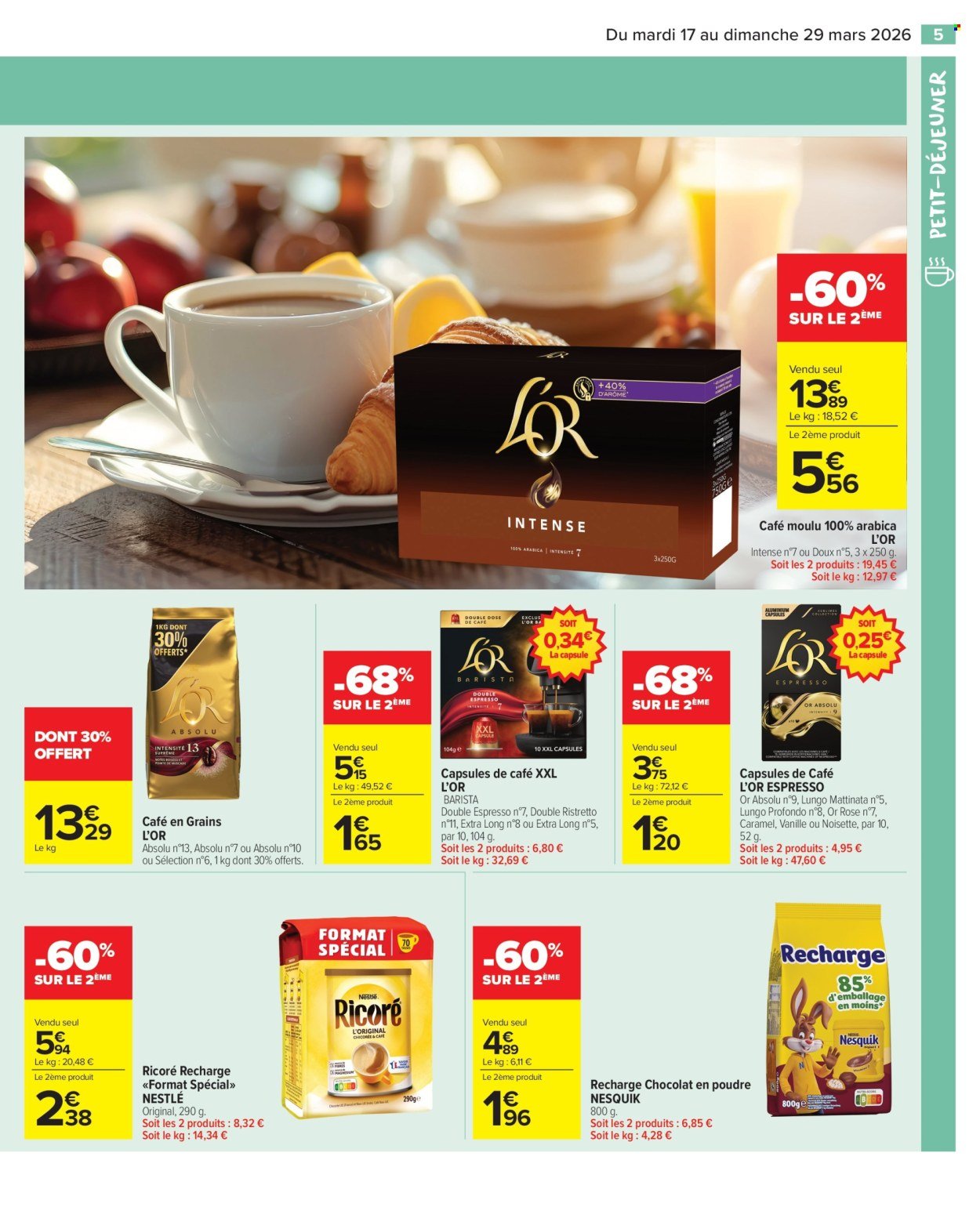 Catalogue CARREFOUR MARKET - PETIT DÉJEUNER (2026-03-17 - 2026-03-29)