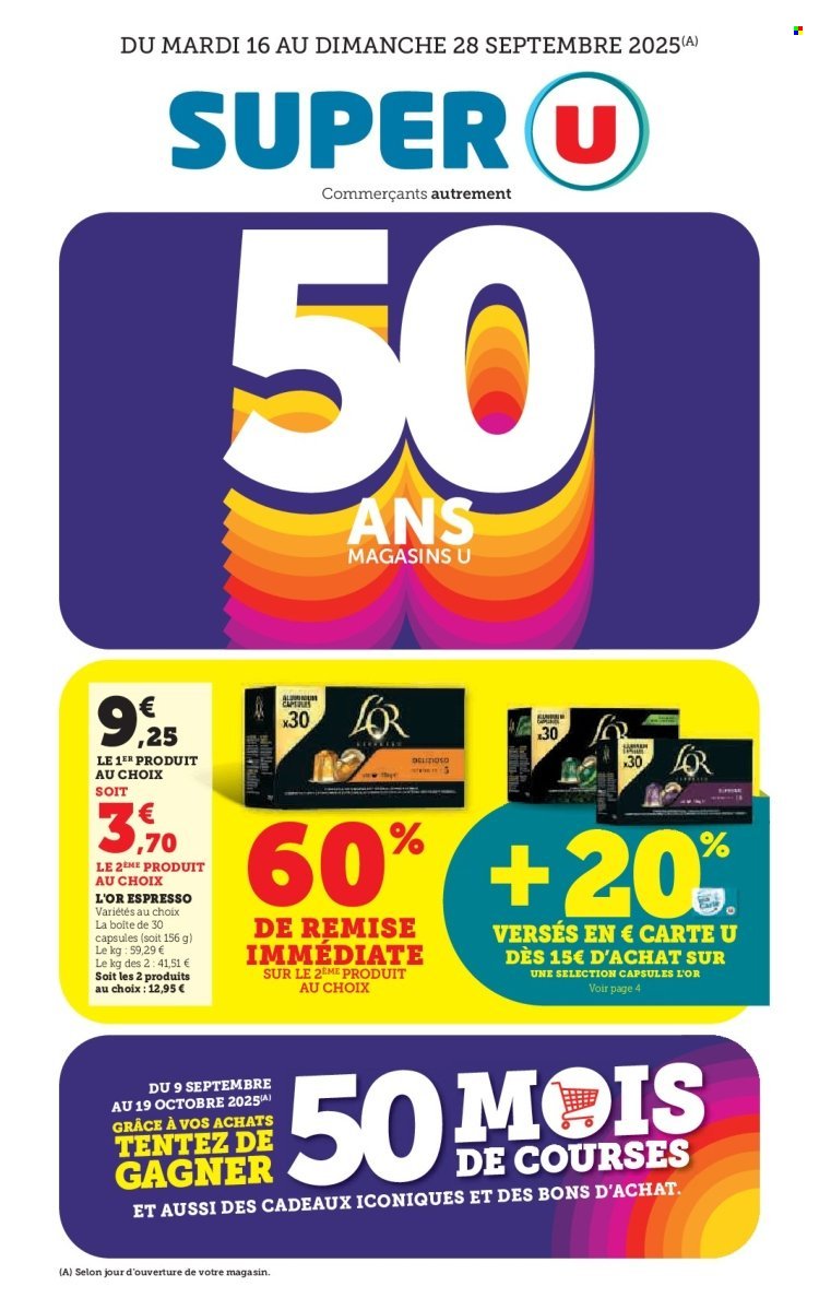 Catalogue SUPER U - Les prix bas de la semaine (2025-09-16 - 2025-09-28)