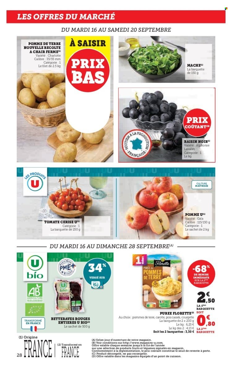 Catalogue SUPER U - Les prix bas de la semaine (2025-09-16 - 2025-09-28)