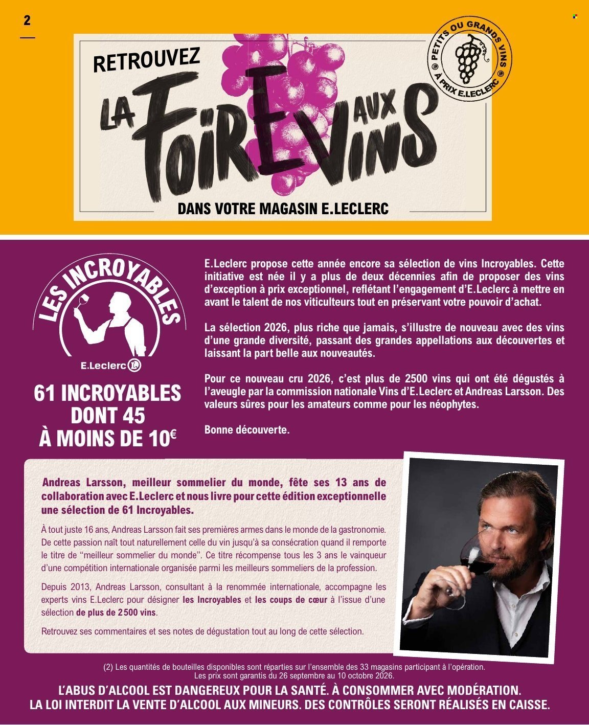 Catalogue E.LECLERC - FOIRE AUX VINS