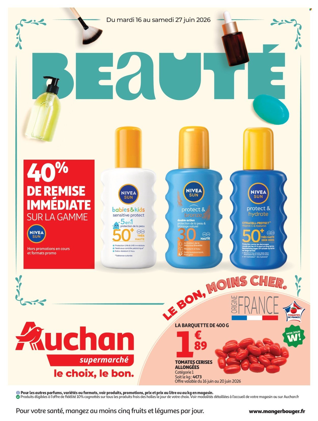 Catalogue AUCHAN - Beauté, Halles, supers