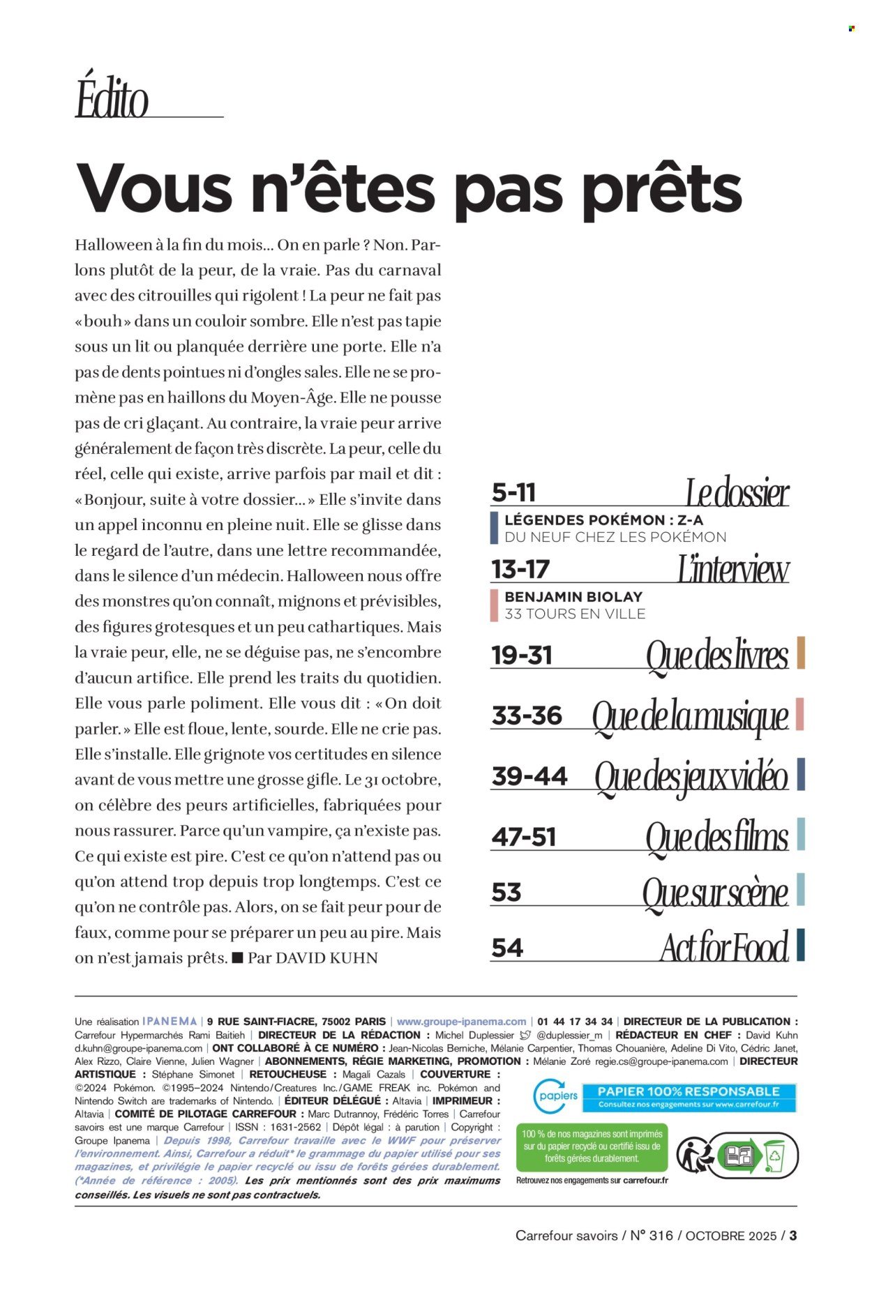 Catalogue CARREFOUR - A CHACUN SA CULTURE (2025-10-01 - 2025-10-31)
