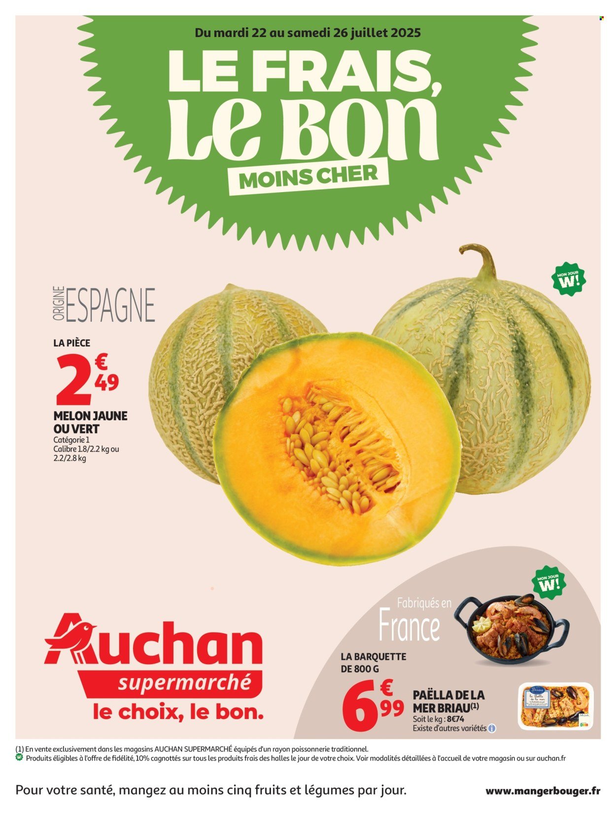 Catalogue AUCHAN - Les prix bas qui font du bien au quotidien (2025-07-22 - 2025-07-26)