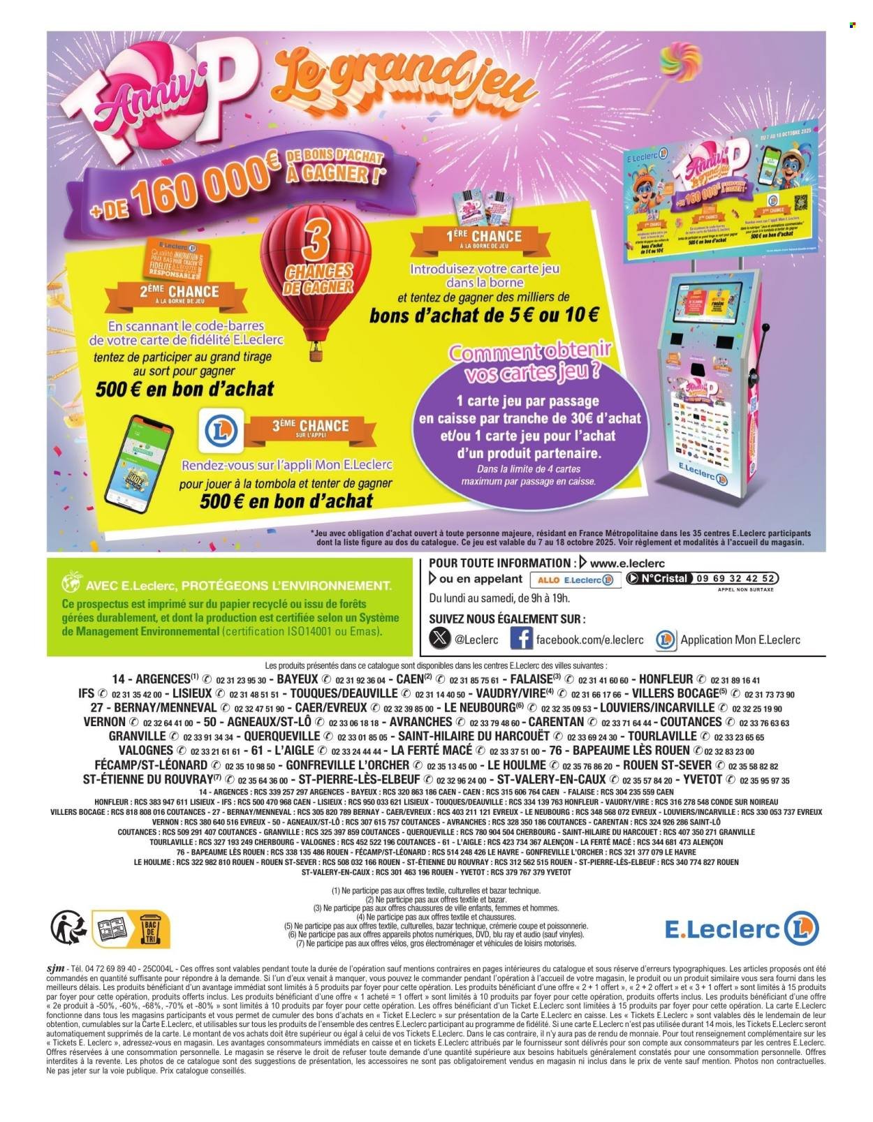 Catalogue E.LECLERC - Anniversaire régional (2025-10-07 - 2025-10-18)