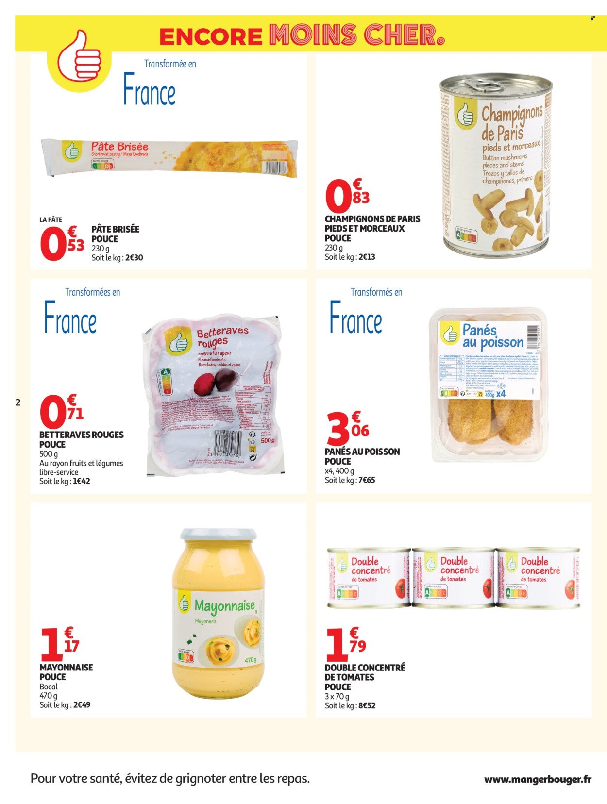Catalogue AUCHAN - Marque Pouce supers