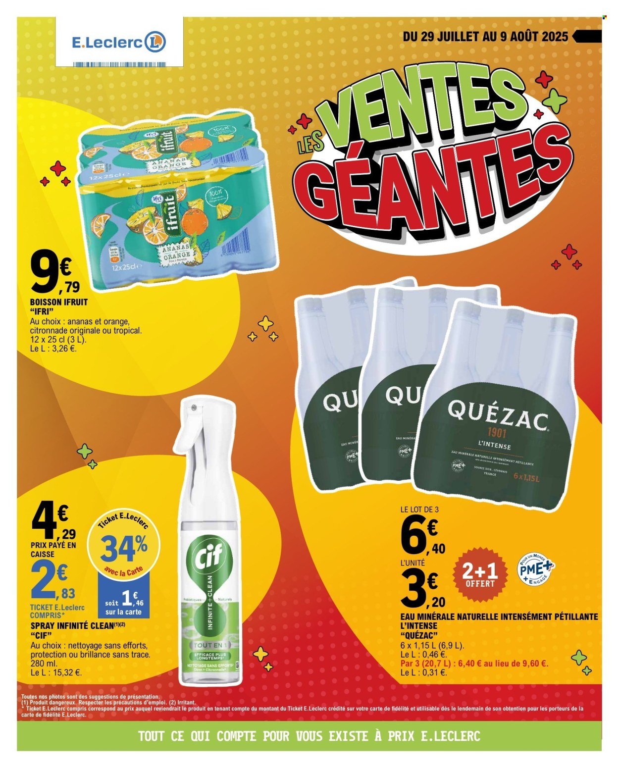 Catalogue E.LECLERC - VENTES GEANTES (2025-07-29 - 2025-08-09)