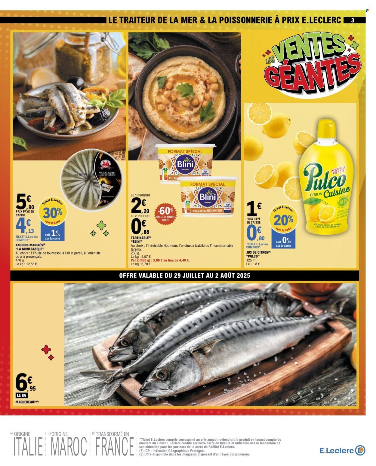 Catalogue E.LECLERC - VENTES GEANTES (2025-07-29 - 2025-08-09)