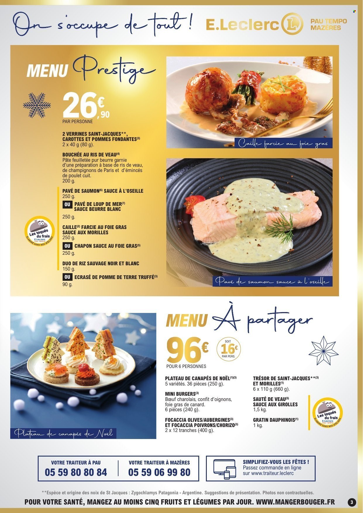 Catalogue E.LECLERC - Menus de fêtes 2025 (2025-12-01 - 2025-12-31)