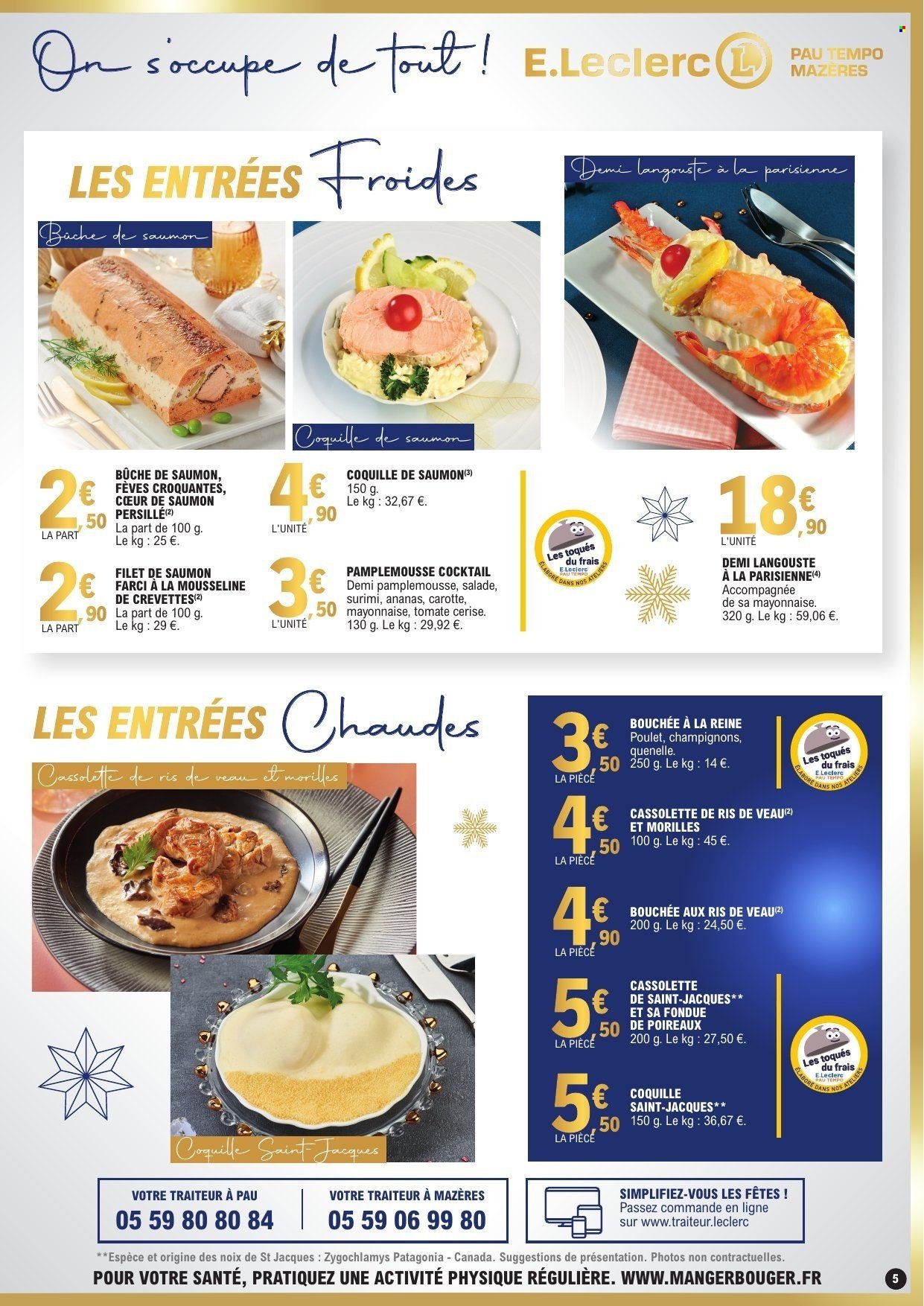 Catalogue E.LECLERC - Menus de fêtes 2025 (2025-12-01 - 2025-12-31)