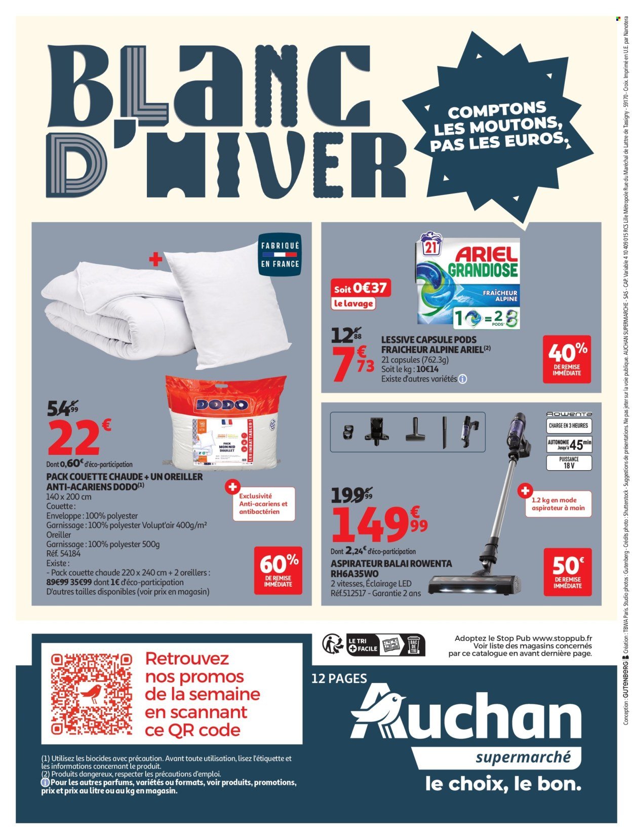 Catalogue AUCHAN - Blanc d'hiver supermarché
