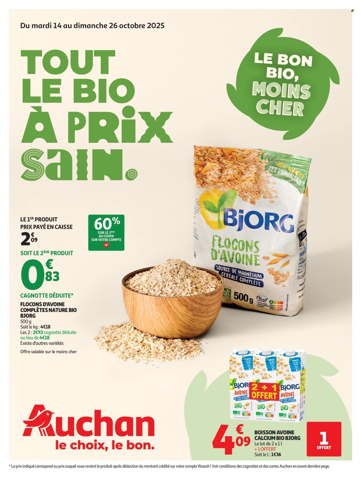 Catalogue AUCHAN - Tout le bio à prix sain