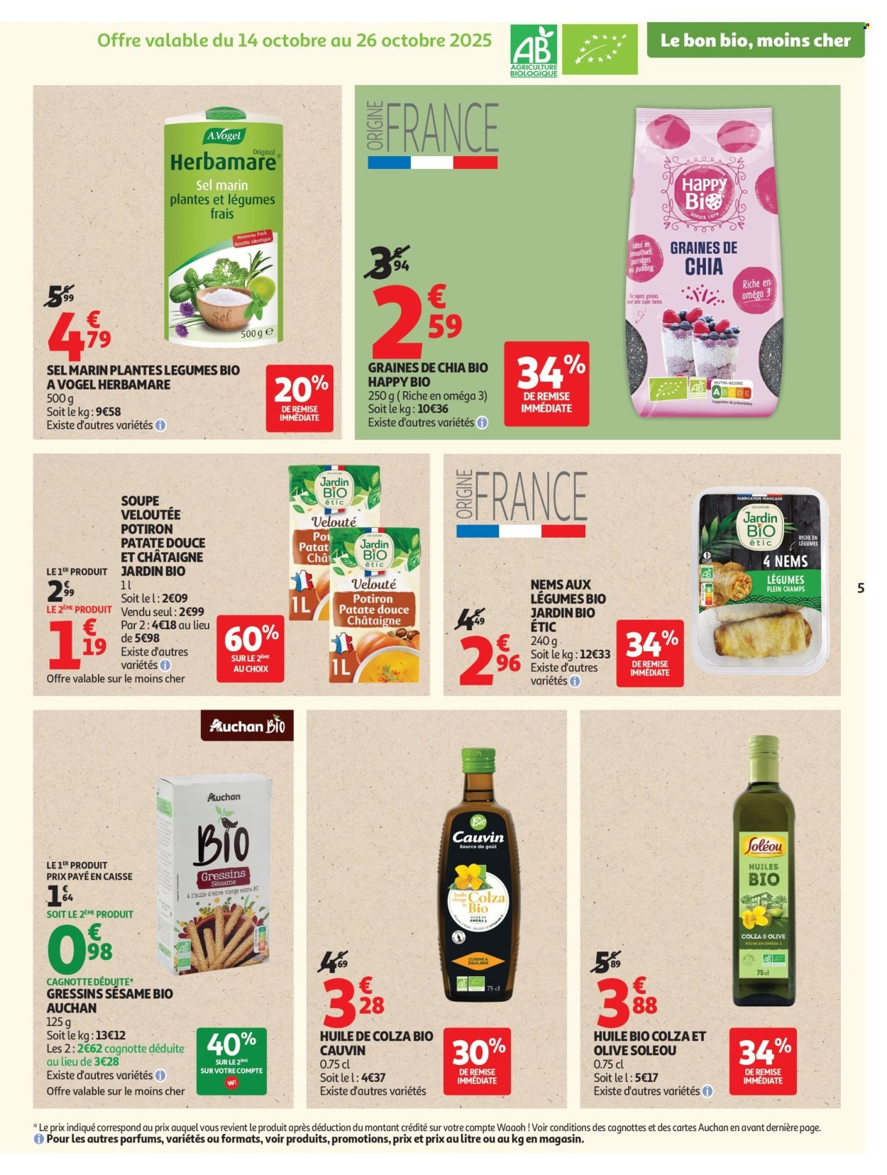 Catalogue AUCHAN - Tout le bio à prix sain