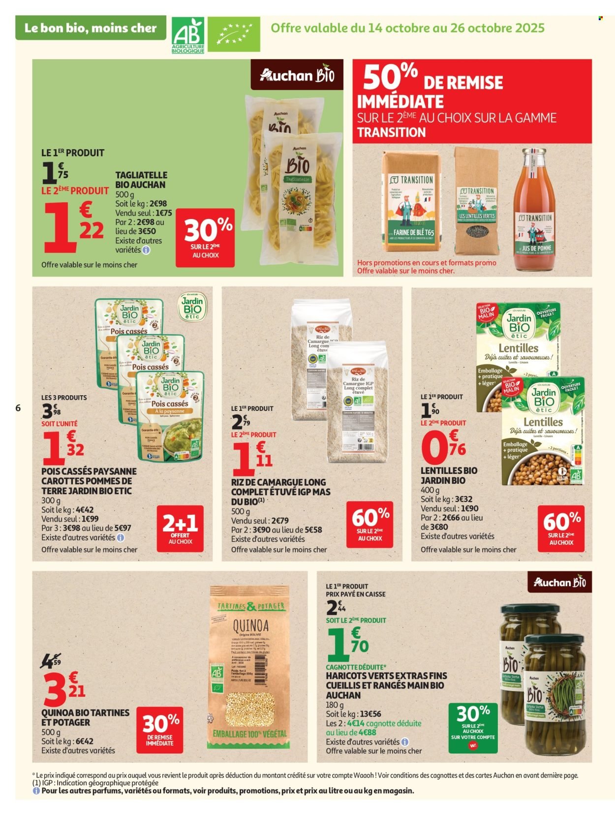 Catalogue AUCHAN - Tout le bio à prix sain
