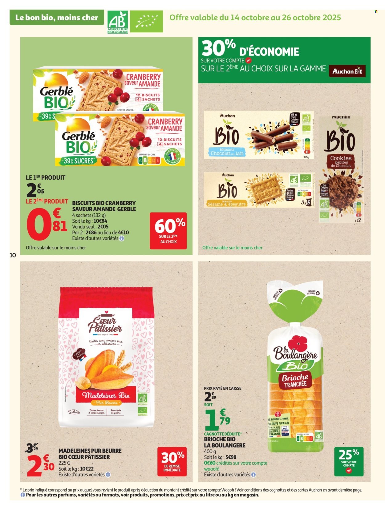 Catalogue AUCHAN - Tout le bio à prix sain
