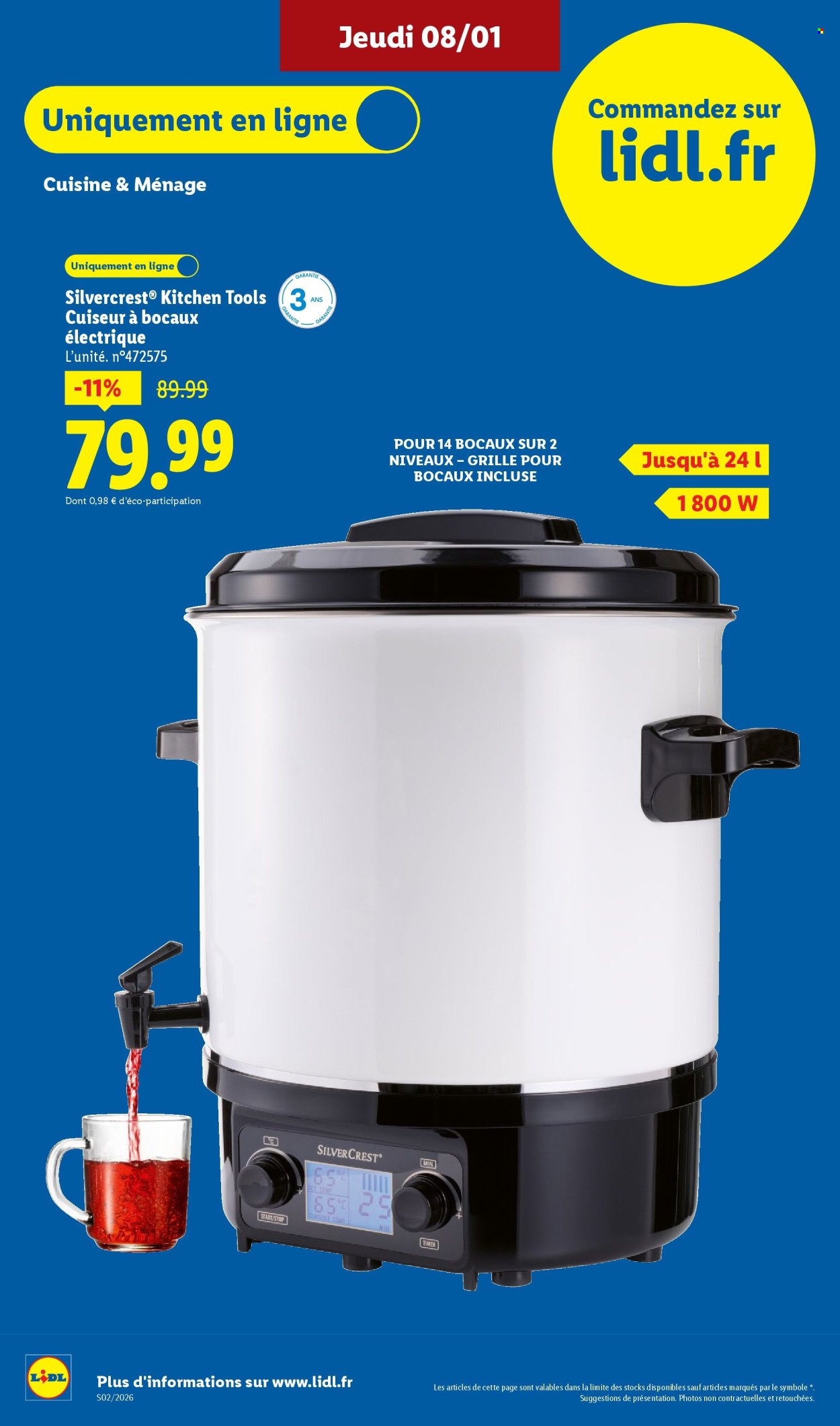 Catalogue LIDL - Les bonnes affaires Exclu Web (2026-01-05 - 2026-01-08)