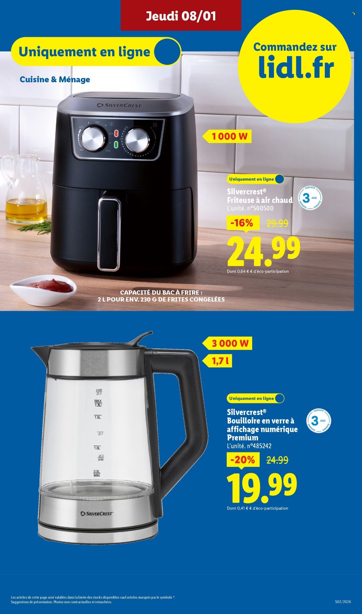 Catalogue LIDL - Les bonnes affaires Exclu Web (2026-01-05 - 2026-01-08)