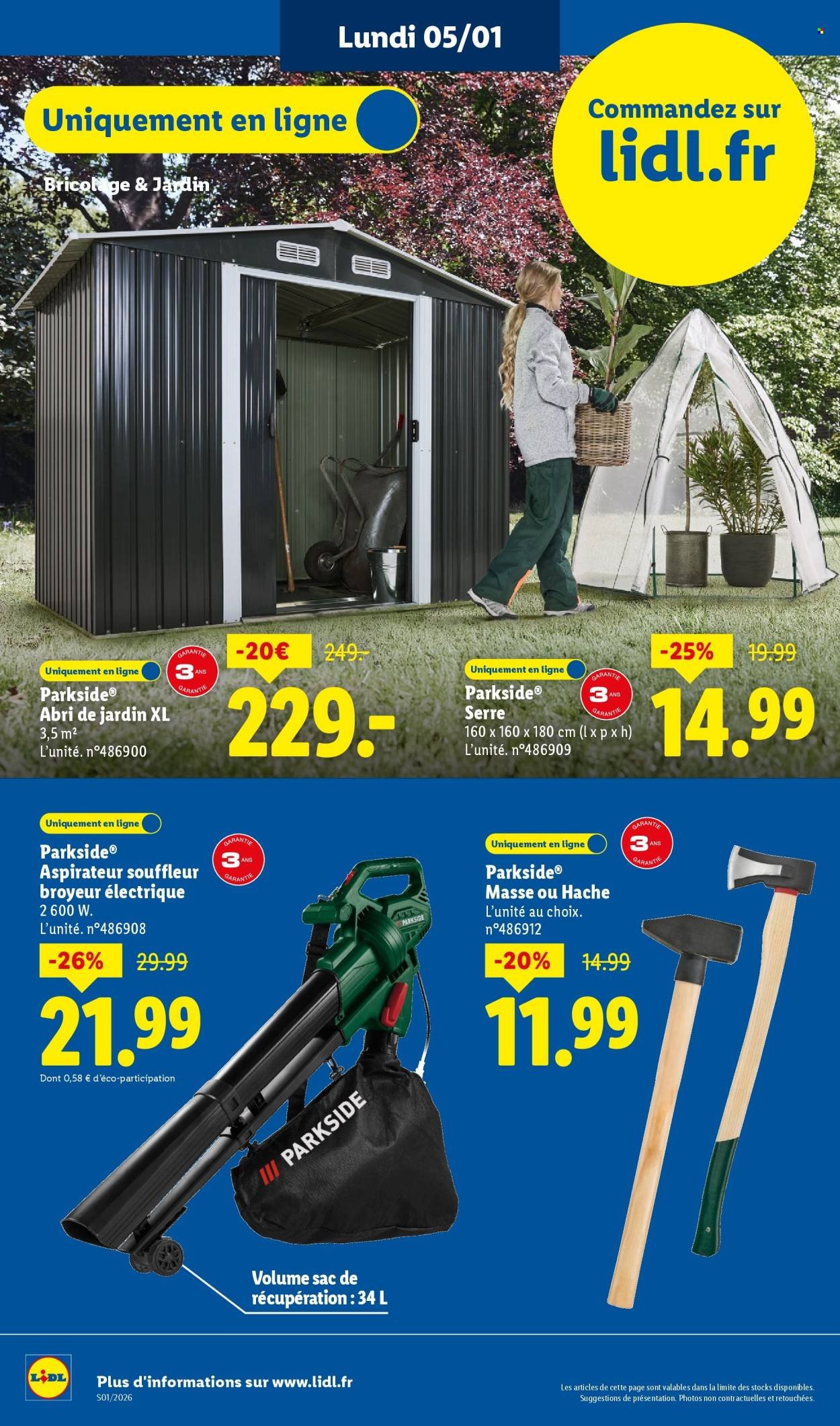 Catalogue LIDL - Les bonnes affaires Exclu Web (2026-01-05 - 2026-01-08)