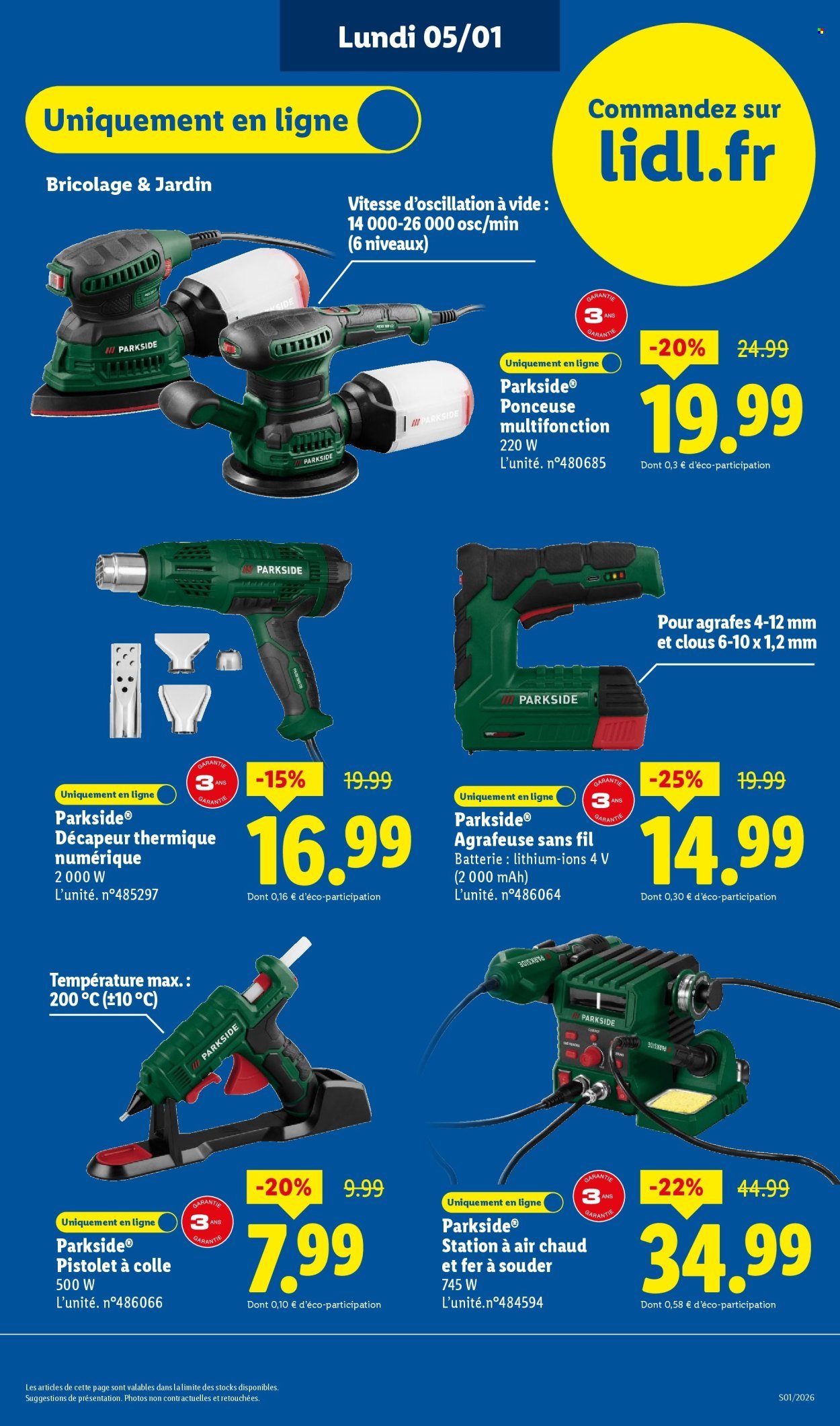Catalogue LIDL - Les bonnes affaires Exclu Web (2026-01-05 - 2026-01-08)