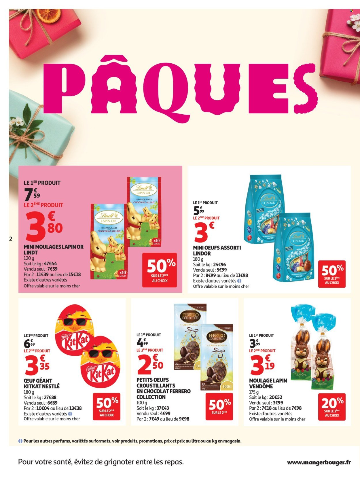 Catalogue AUCHAN - Chocolat Pâques hypers