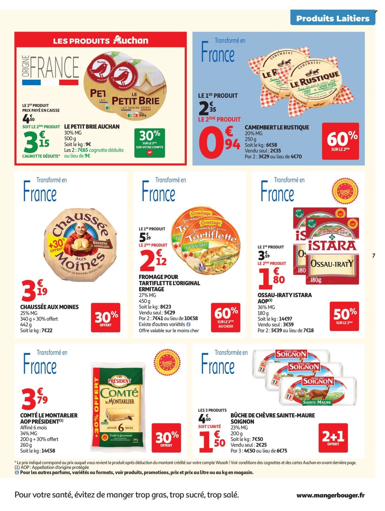 Catalogue AUCHAN - Produits laitiers