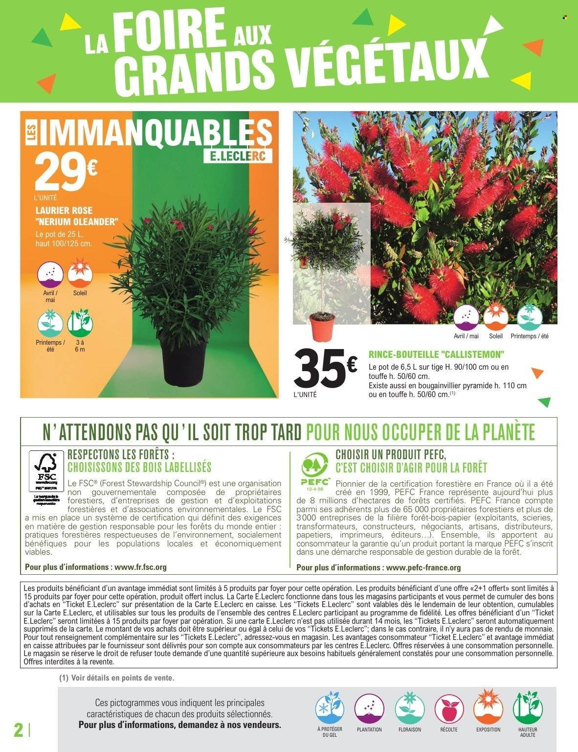 Catalogue E.LECLERC - TRAFIC JARDI PRINTEMPS - GRANDS VEGETAUX (2026-04-07 - 2026-04-18)