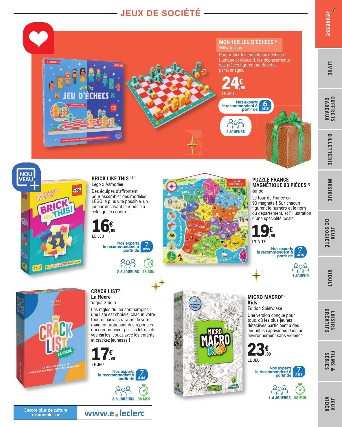 Catalogue E.LECLERC - SELECTION FIN D'ANNEE