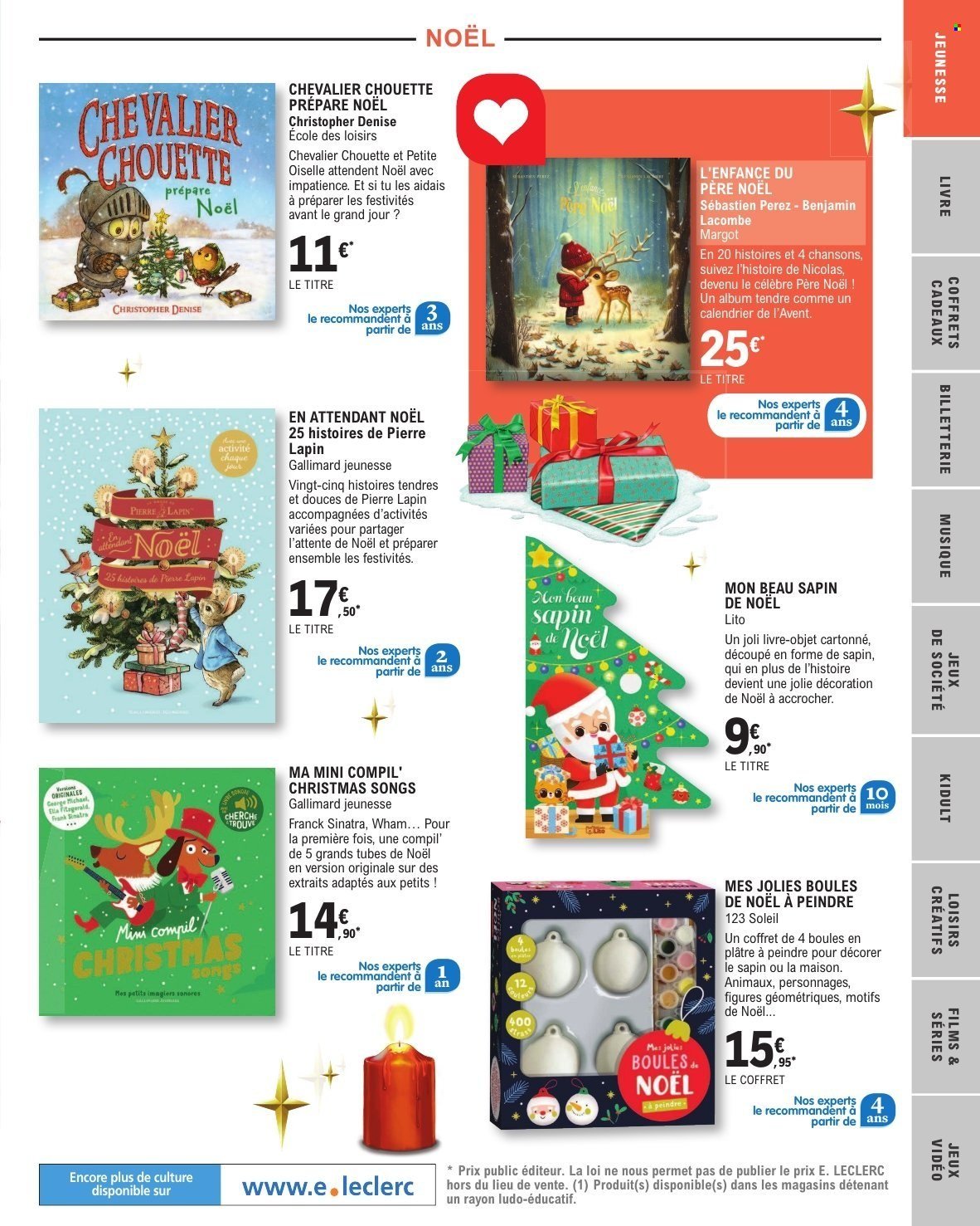 Catalogue E.LECLERC - SELECTION FIN D'ANNEE