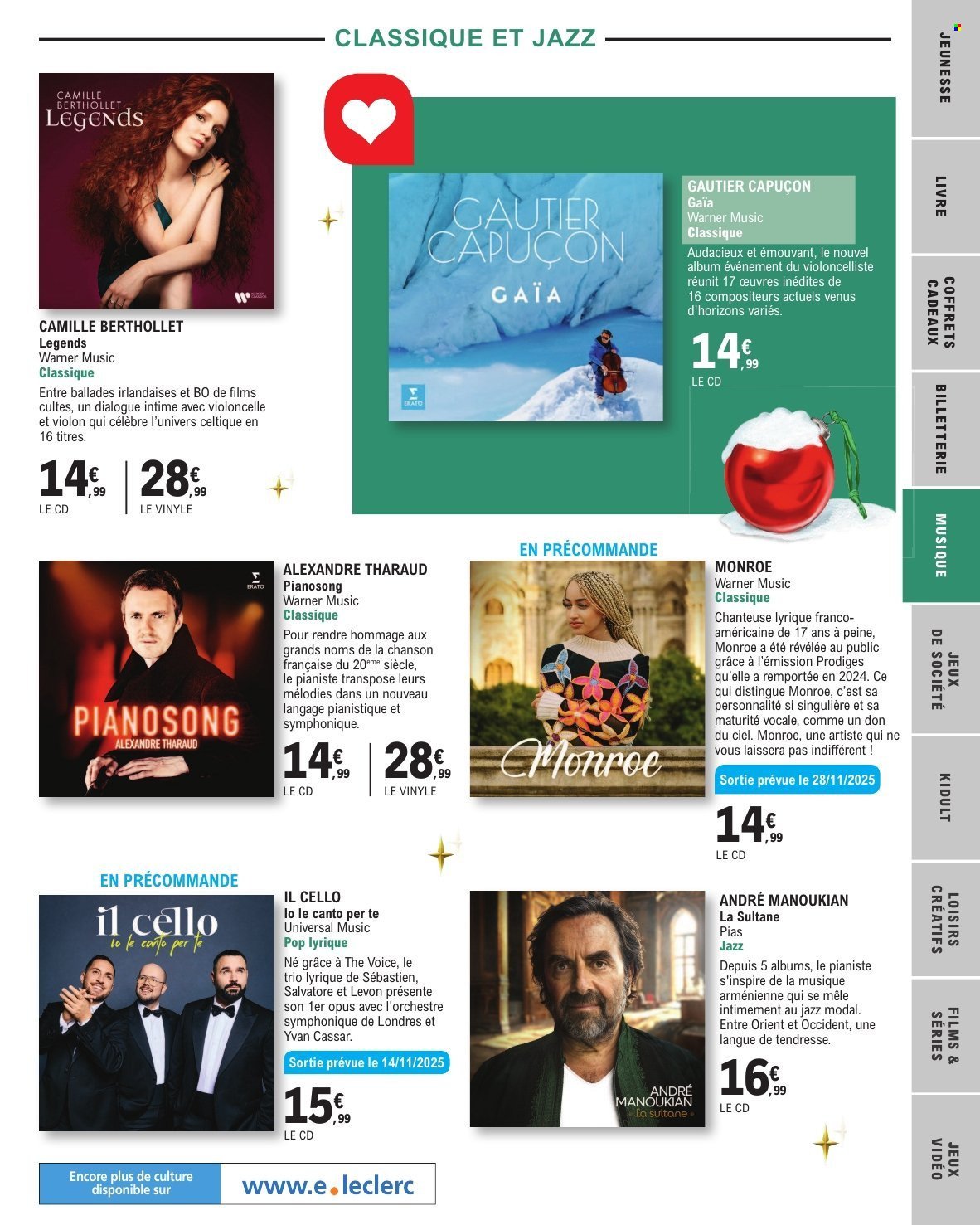 Catalogue E.LECLERC - SELECTION FIN D'ANNEE