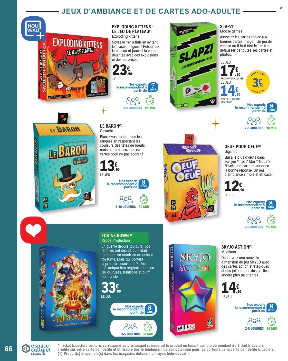 Catalogue E.LECLERC - SELECTION FIN D'ANNEE
