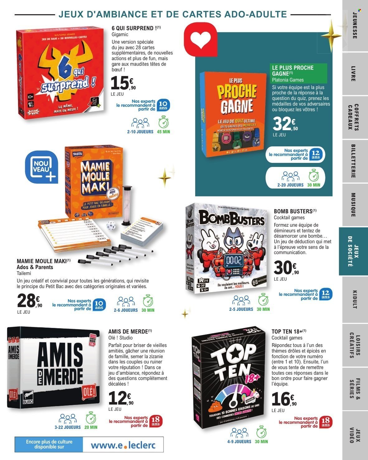 Catalogue E.LECLERC - SELECTION FIN D'ANNEE