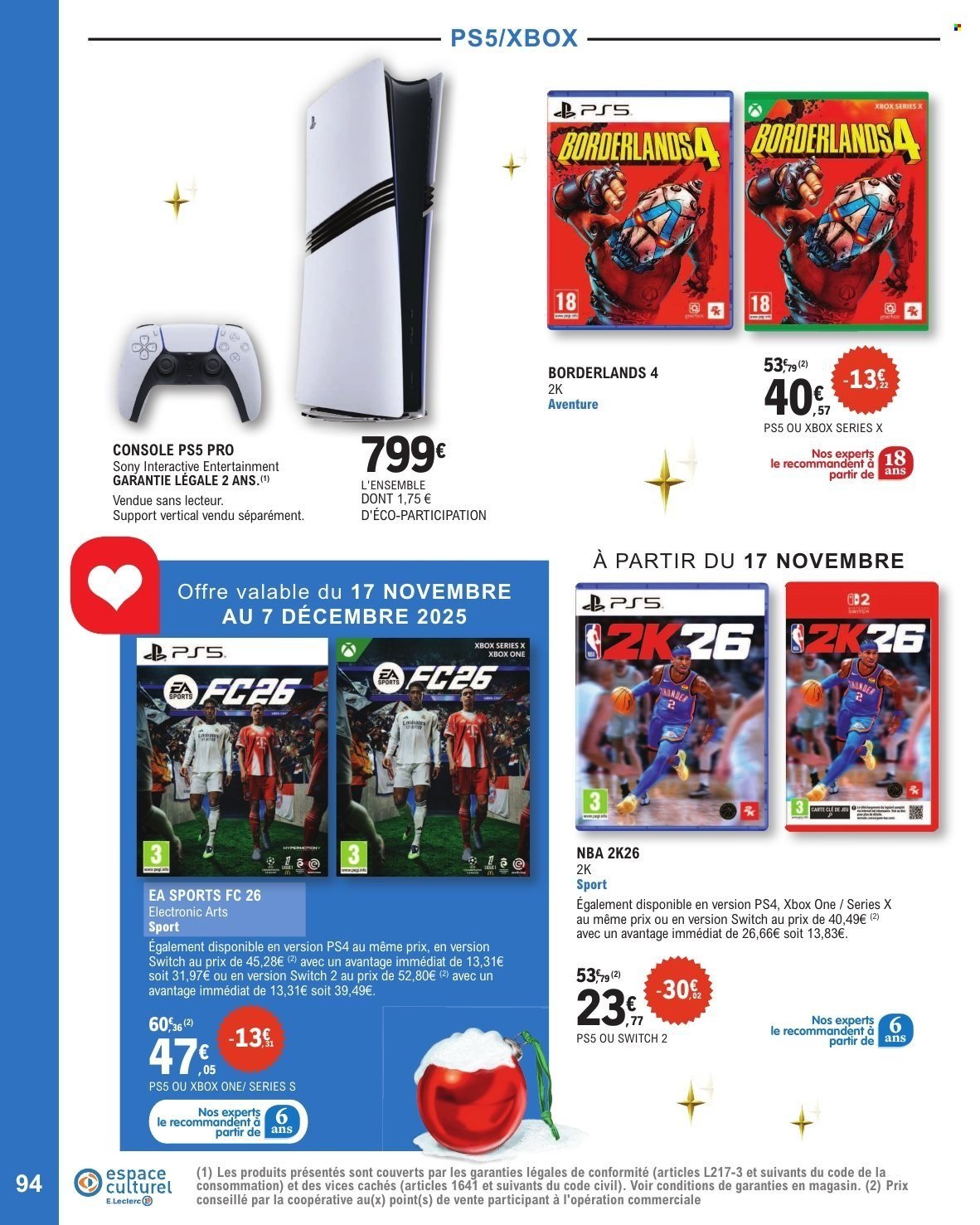 Catalogue E.LECLERC - SELECTION FIN D'ANNEE