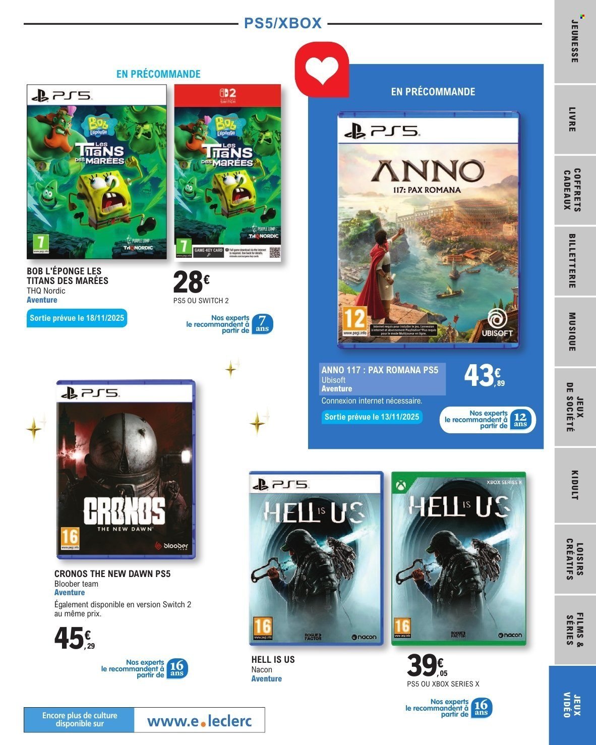 Catalogue E.LECLERC - SELECTION FIN D'ANNEE