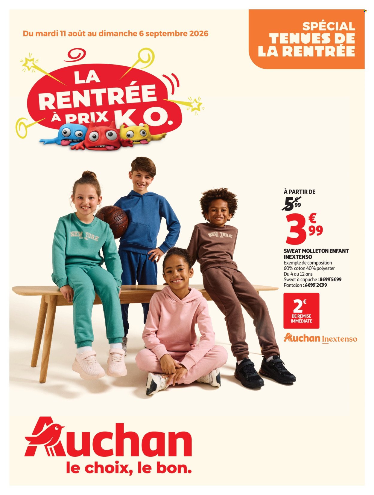 Catalogue AUCHAN - Vêtements enfants rentrée