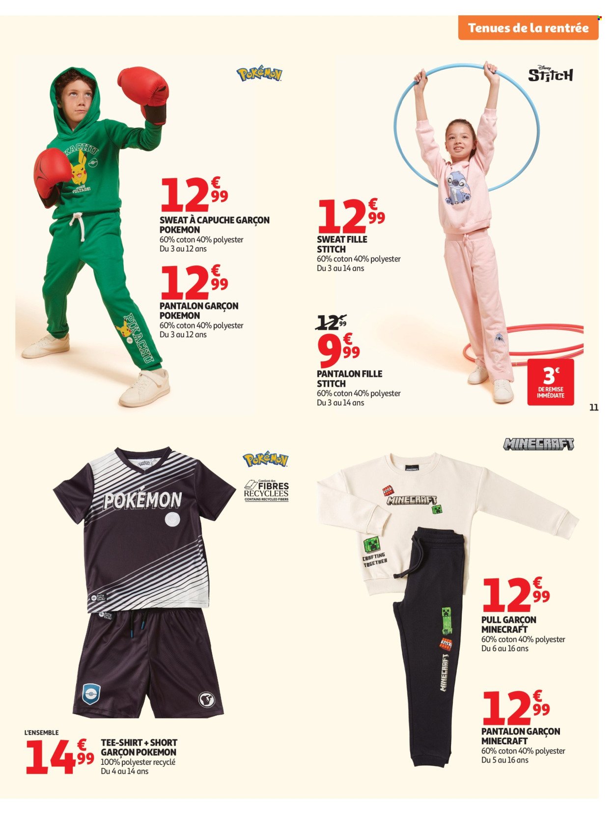 Catalogue AUCHAN - Vêtements enfants rentrée