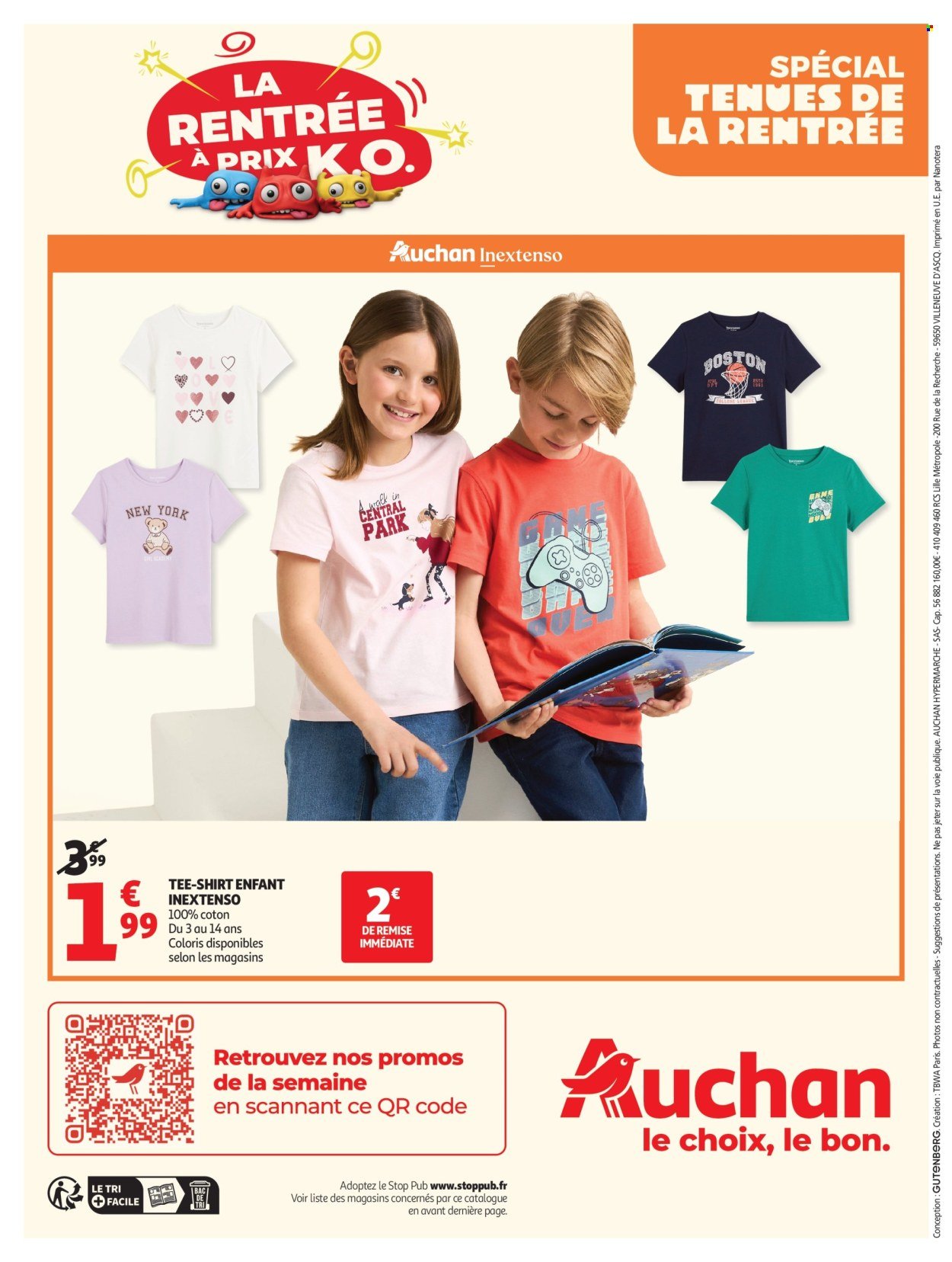 Catalogue AUCHAN - Vêtements enfants rentrée