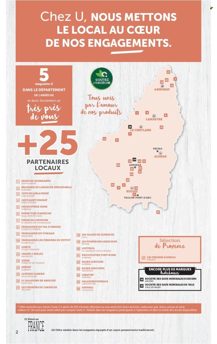 Catalogue SUPER U - Engagés pour soutenir nos partenaires locaux Ardèche (2025-09-09 - 2025-09-21)