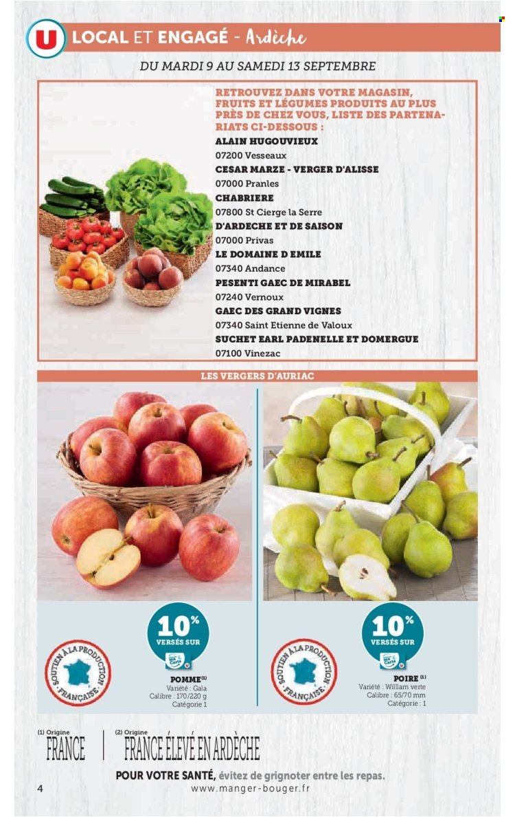 Catalogue SUPER U - Engagés pour soutenir nos partenaires locaux Ardèche (2025-09-09 - 2025-09-21)